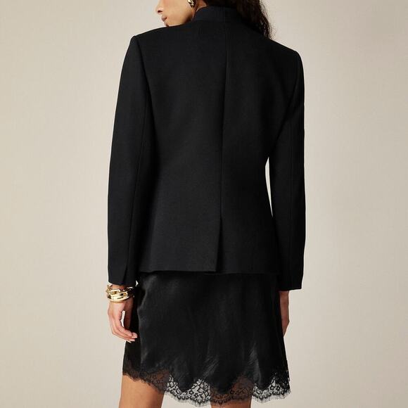 J. Crew Long Sleeve Going-Out Blazer in Stretch Twill Black Size 10 NWT - Picture 2 of 12